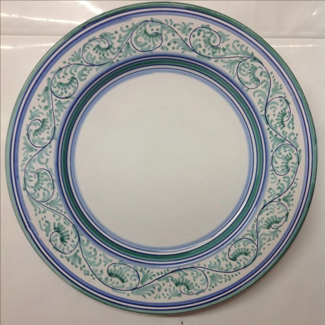 Mediterranean Artistica Italy Ceramic Display Chargers - A Pair For Sale - Image 3 of 4