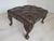 Mid-Century Modern Vintage Brown Buttoned Leather Chesterfield Ottoman, 1980s For Sale - Image 3 of 12