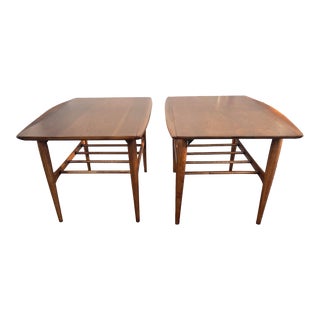 1960s Bassett Mid Century Modern “Surfboard” Side Tables - a Pair For Sale
