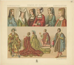 Racinet, European 15th-16th Century Costumes, Paper