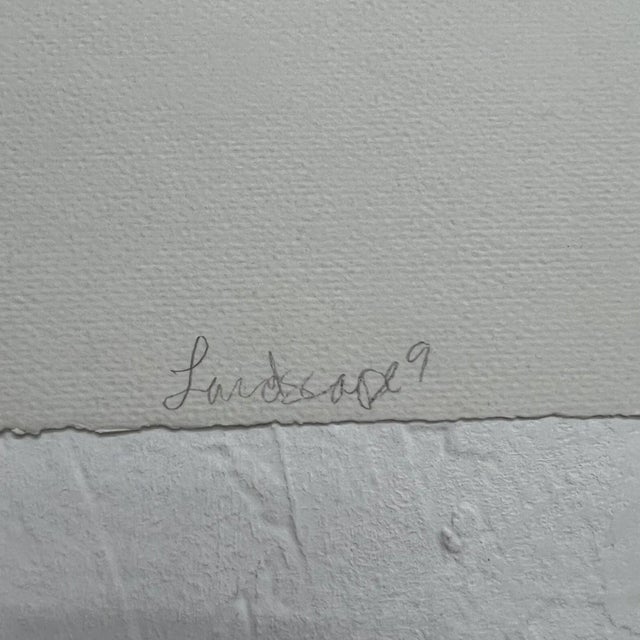 AMBIANIC presents Art by Gina Kail Monoprint Abstract Landscape 9 June 1998 12 x 12 art 6.75 w x 6 Preowned original...