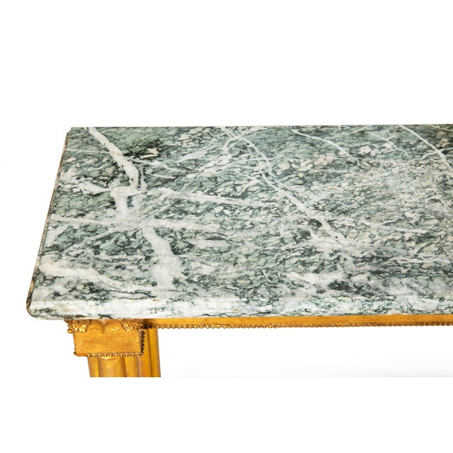 Neoclassical Simulated Bamboo Giltwood Console Pier Table, 20th Century For Sale - Image 6 of 16