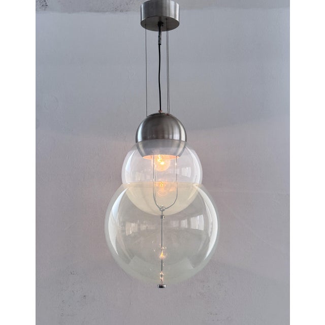Mid-Century Italian Murano Opaline Glass Chandelier, 1970s For Sale - Image 12 of 18