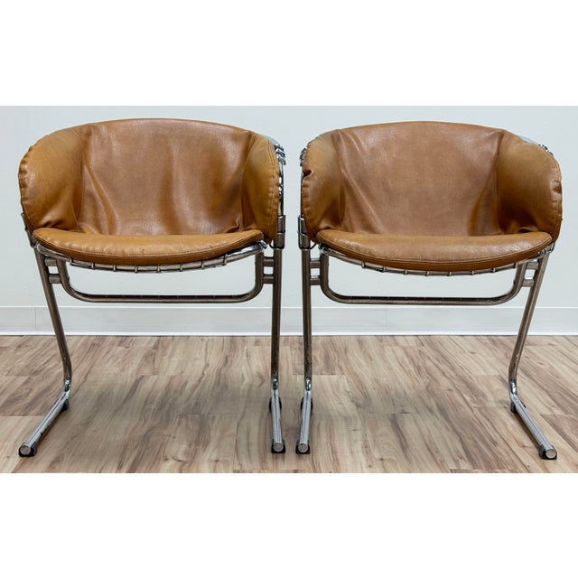 Mid-Century Modern Vintage Flynn Dining Chairs by Gastone Rinaldi for Thema, a Pair For Sale - Image 3 of 17