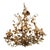 Gorgeous Italian Painted Metal & Murano Glass 8 Arm Chandelier For Sale
