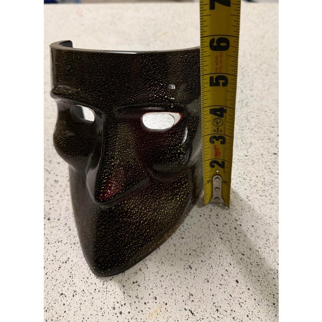 1960s Italian Murano Art Glass Venetian Mask Amethyst Color & Gold Flecks For Sale In Atlanta - Image 6 of 8