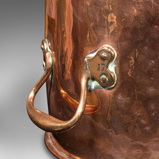 1850s Large Antique Victorian English Copper Country House Coal Bin For Sale - Image 10 of 11