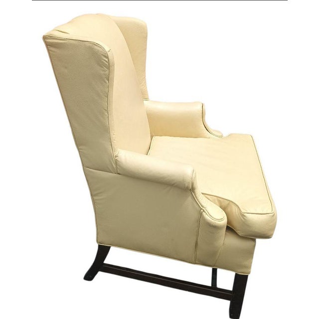 1970s Wingback Chippendale Chair That Strikes a Perfect Balance Between Traditional Sophistication & Sleek Mid-Century Design For Sale - Image 4 of 6