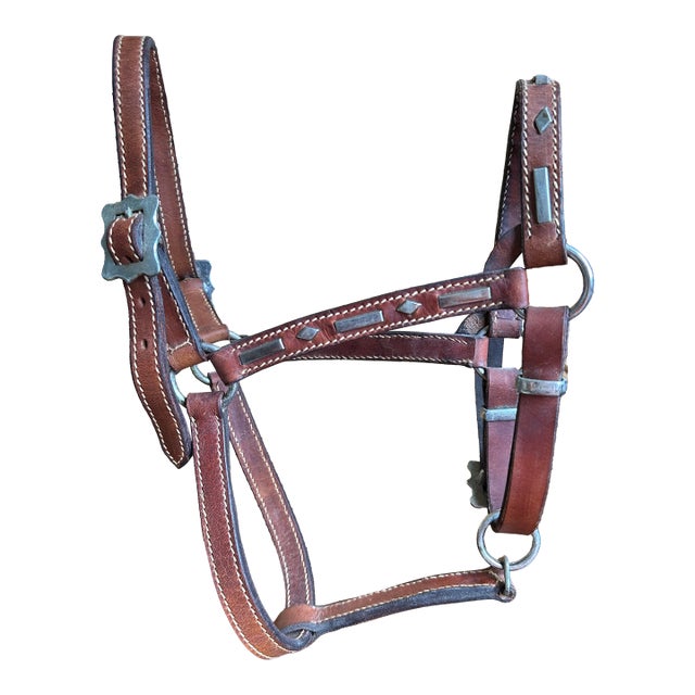 Vintage Equestrian 1970’s Leather Horse Halter For Sale