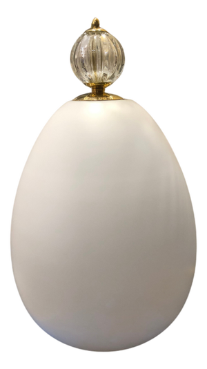 White Murano Egg Lamp