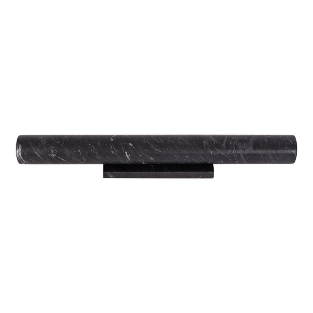 Artifacts Trading Company 12" Straight Rolling Pin with Marble Stand in Black For Sale