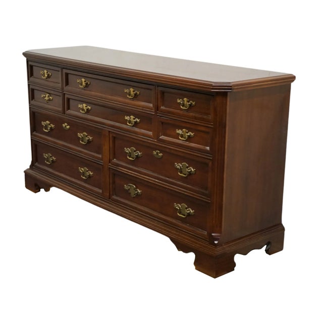 BASSETT FURNITURE Eden House Collection Solid Cherry Traditional Style 50" Double Dresser 2072-237 32.5" High 50" Wide 18"...