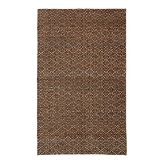 Gold Black Jute Boho Hand Woven High Nordic Scandinavian 4x6 For Sale