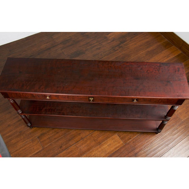 Antique French Louis Philippe Style Provincial Mahogany Console Table