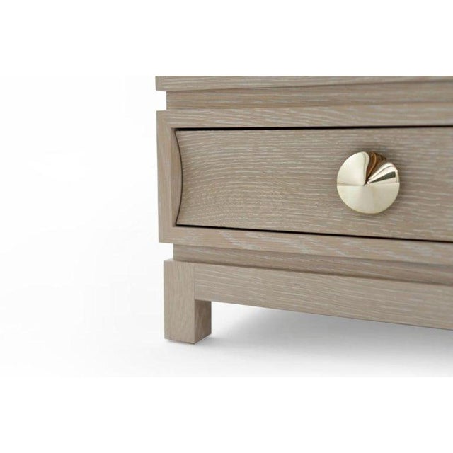 Wood Stacked Dressers in Limed Oak - a Pair For Sale - Image 7 of 16