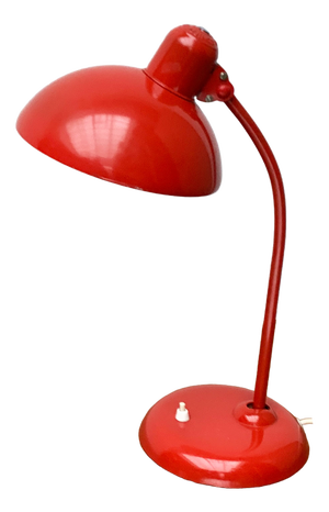 Mid-Century German Red 6556 Table Lamp by Christian Dell for Kaiser Idell, 1960s