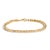 A ribbon of romance circles the wrist in a gleam of high-polish yellow, its continuous parade of puffed, domed hearts...