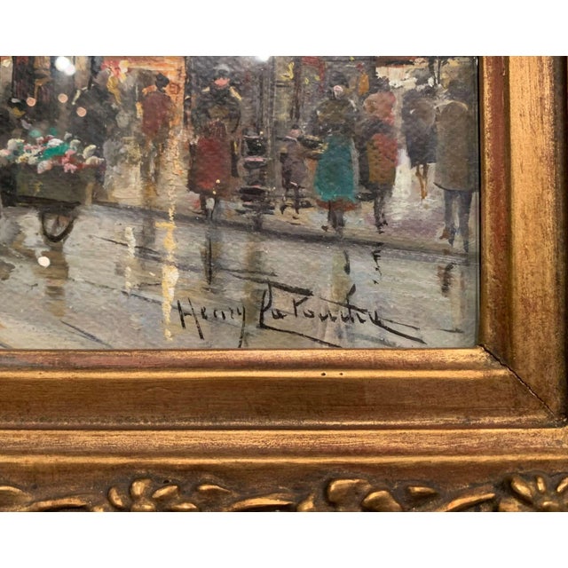 Tan Pair Early 20th Century French Paris Gouaches Signed Henry La Touche For Sale - Image 8 of 13
