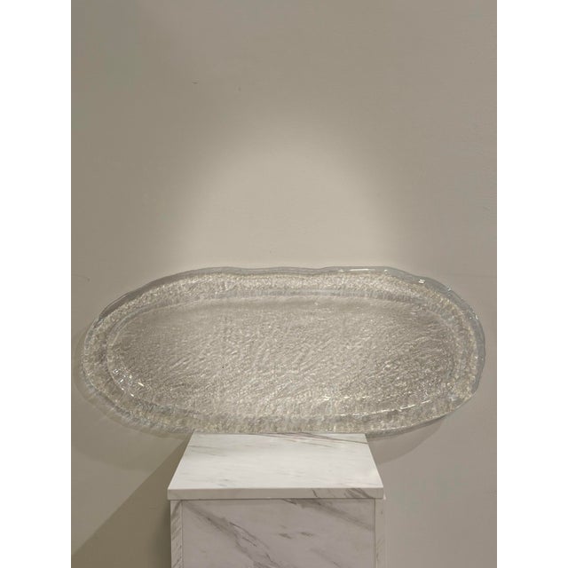 Contemporary 1960s Minimalist Ice Oval Platter For Sale - Image 3 of 8