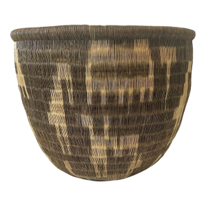 Vintage Handwoven Panamanian Wounaan-Embera Rainforest Coiled Basket