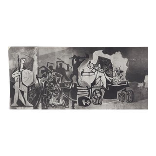 1954 Pablo Picasso Monotone Lithograph "La Guerre" (The War) For Sale