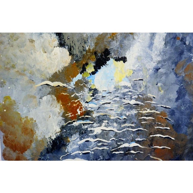 After Michela Marchiotti, Landscape with Seagulls, 20th Century, Oil Painting on Canvas, Framed For Sale - Image 3 of 13