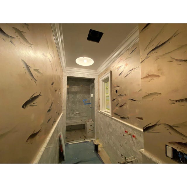 The listed price is for 1 panel of 36" wide x 60" height on silver metallic gilded paper. Dear customer, please note: For...