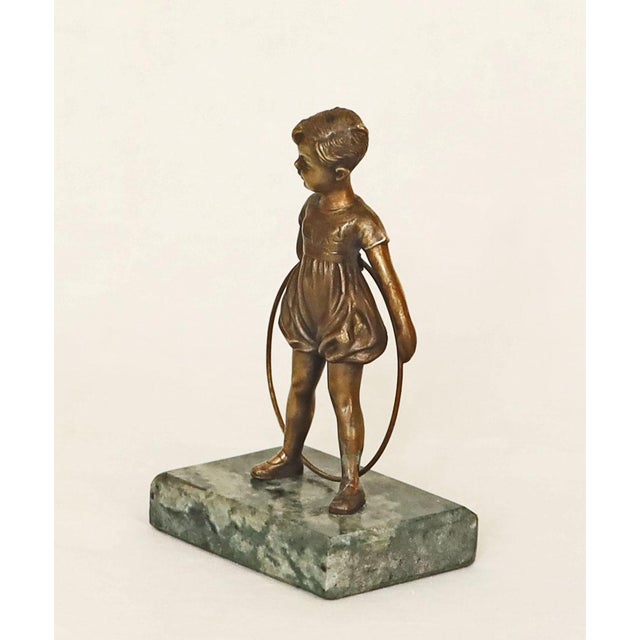 Art Deco Art Nouveau Bronze Figurine, 1915 For Sale - Image 3 of 9