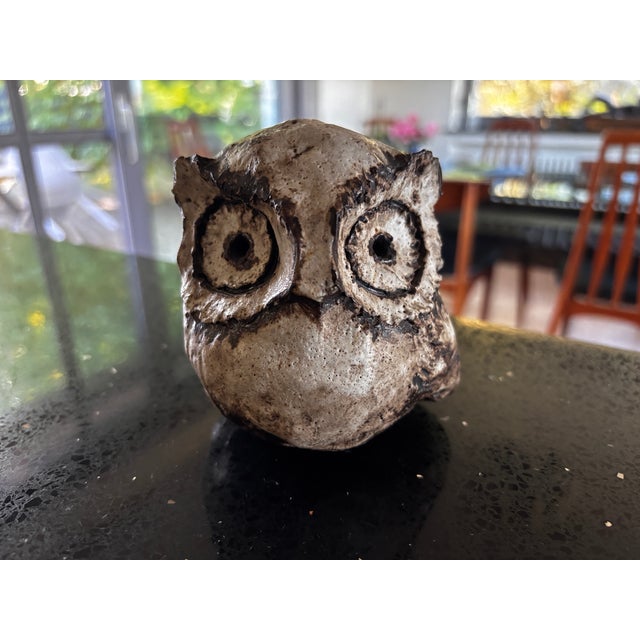 Ceramic Owl by Sabine Puschmann in Stoneware, 2000 For Sale - Image 6 of 9