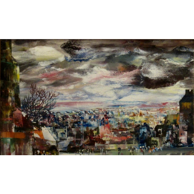 Impressionist Marc Selva Rue De Paris Sous La Pluie C. 1970 Painting For Sale - Image 3 of 6