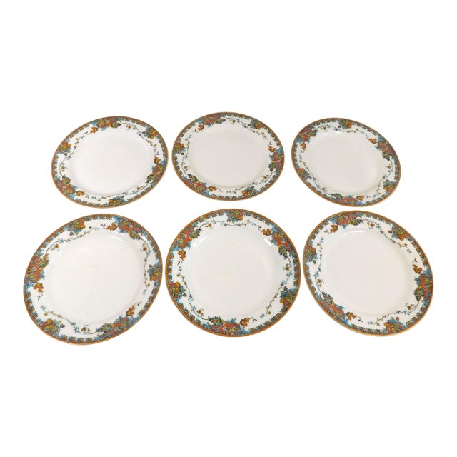 1910s Haviland Bread Plates in Paisley - Set of 6 For Sale