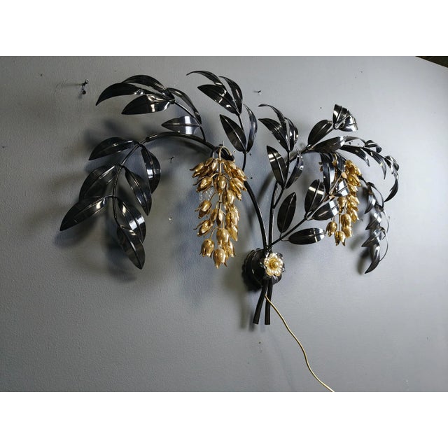 1970s Vintage Tulip Wall Lamp attributed to Hans Kögl, 1970s For Sale - Image 5 of 13