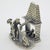 Vintage Italian Silver Hunter with Dog Fireplace Miniature Figurine, 1970s For Sale - Image 9 of 14