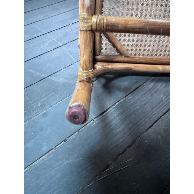 Brown McGuire Style Rattan Cathedral Side Chair For Sale - Image 8 of 9