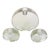 Vintage Never Used Set of 3 Val St Lambert Crystal "Beaulieu" Candleholders Belgium 1970s For Sale