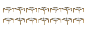 Rattan Coffee Tables, 1950s, Set of 14