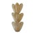 Contemporary luxury wall sconces in gold metal frame with three levels of "Leaves" in Murano glass and amber graniglia....