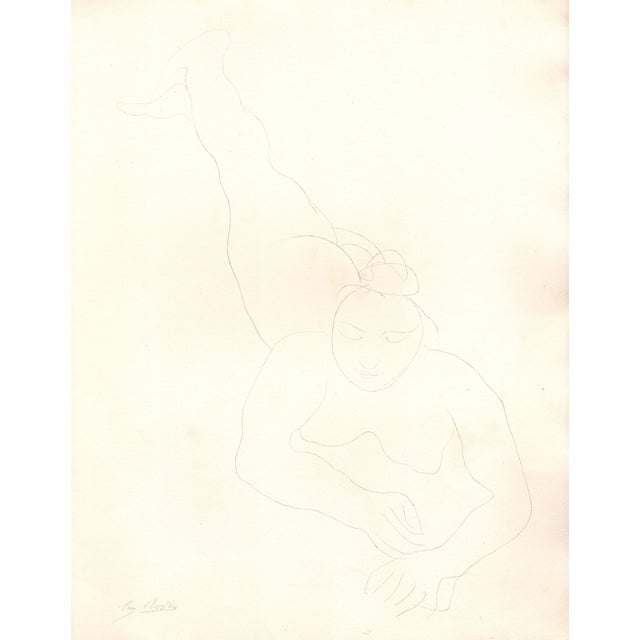 Rodin, Her Legs Tense and Vibrant as the Strings of a Viola, Nude, Original Lithograph, 1902 For Sale