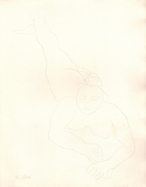 Rodin, Her Legs Tense and Vibrant as the Strings of a Viola, Nude, Original Lithograph, 1902