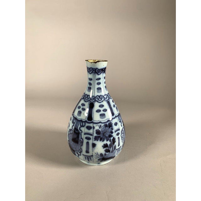 17th Century Delftware Vase by Samuel Van Eenhoorn in the Krakk Chinoiserie Style For Sale - Image 4 of 9