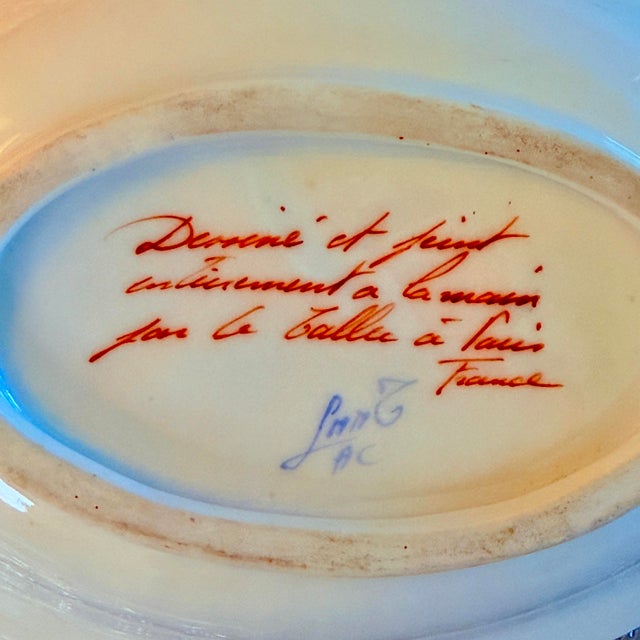 Tiffany and Co. Rare 1953 “Pure” Camille Le Tallec Hand-Painted French Porcelain Collectors Piece. Influenced by Japanese Culture. For Sale - Image 4 of 4