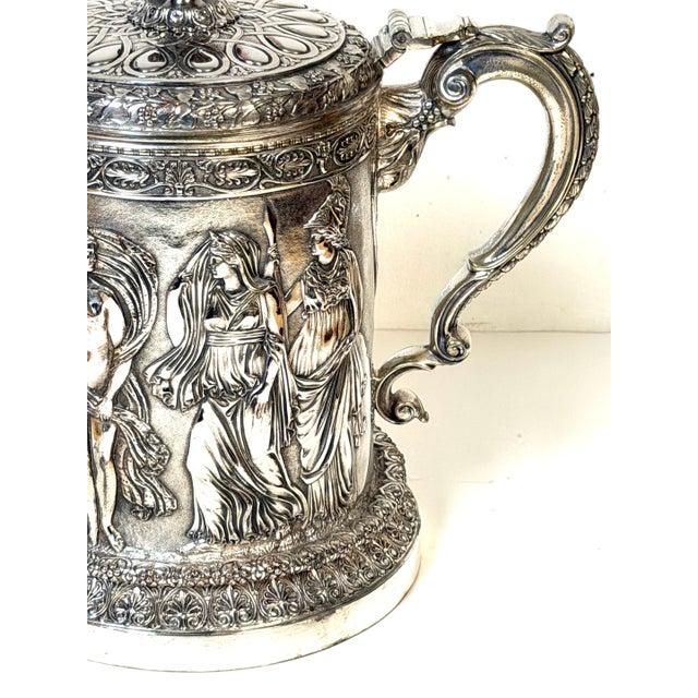 Arts & Crafts English Silver-Plated Classical Claret Jug by JG & Sons (James Dixon & Sons) For Sale - Image 3 of 18