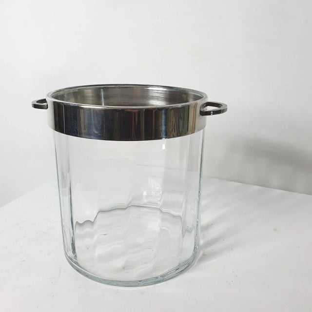 Vintage Glass Champagne Cooler, Italy, 1970s For Sale - Image 6 of 9