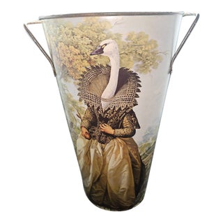 Ibride's Surrealist Animal Nobility Series Home Decor, Metal Pail Vase For Sale