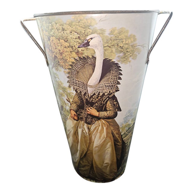 Ibride's Surrealist Animal Nobility Series Home Decor, Metal Pail Vase For Sale
