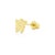 14k Solid Yellow Gold Dainty Butterfly Stud Earrings Screw Back Closure - 2 Pieces For Sale - Image 4 of 9
