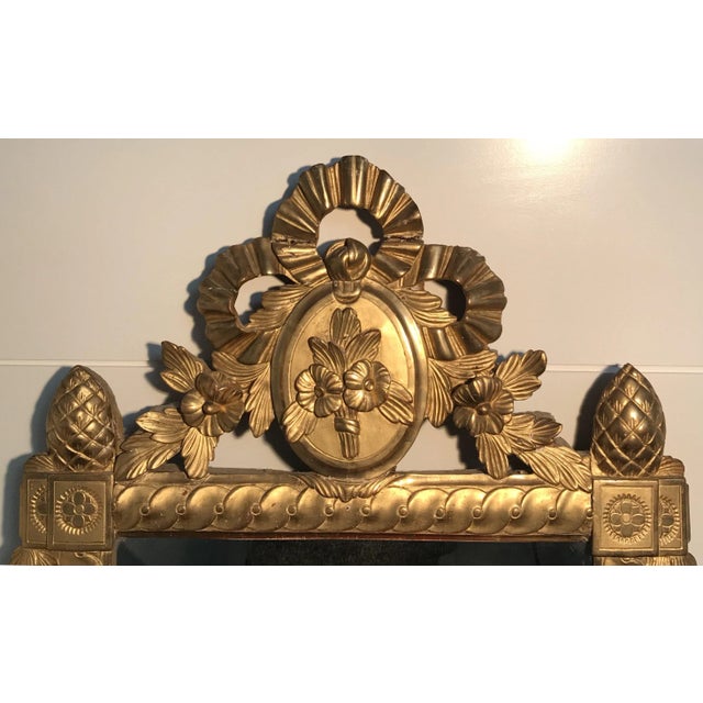 Gorgeous early 18th Century French Ornate Gold Gilt Mirror. #4758