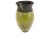 Ceramic Crackle Glaze Chartreuse Studio Art Vase For Sale - Image 7 of 7