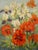 Elizabeth Davies, Still Life with Flowers, 1980, Oil on Canvas For Sale - Image 9 of 17