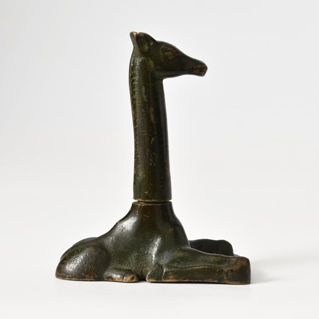 1930s Art Deco Danish Bronze Giraffe Corkscrew by Kai Stage, 1930s For Sale - Image 5 of 14